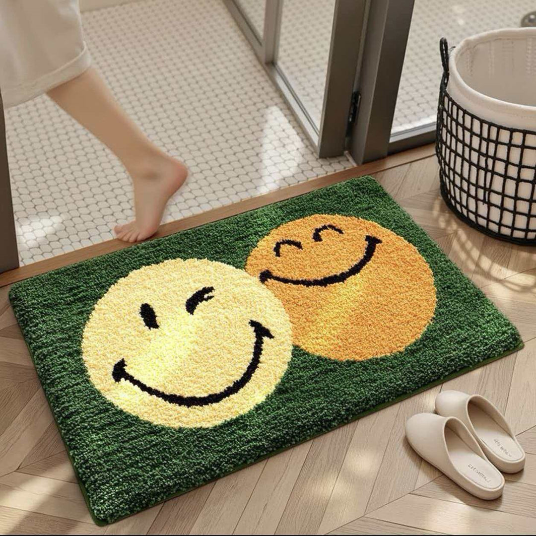 Fun Smiley Face Welcome Mat