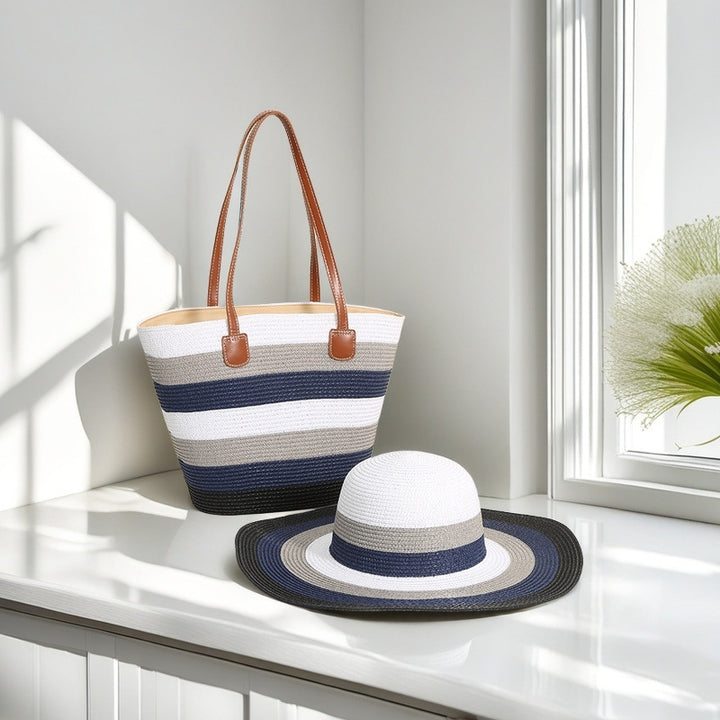 Beach bag with colorful stripes Kalsten