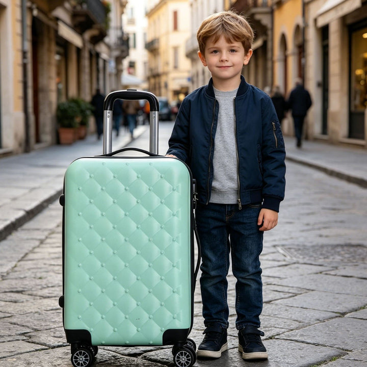 Unisex Quilted Hard Shell Carry-On Suitcase Kalsten