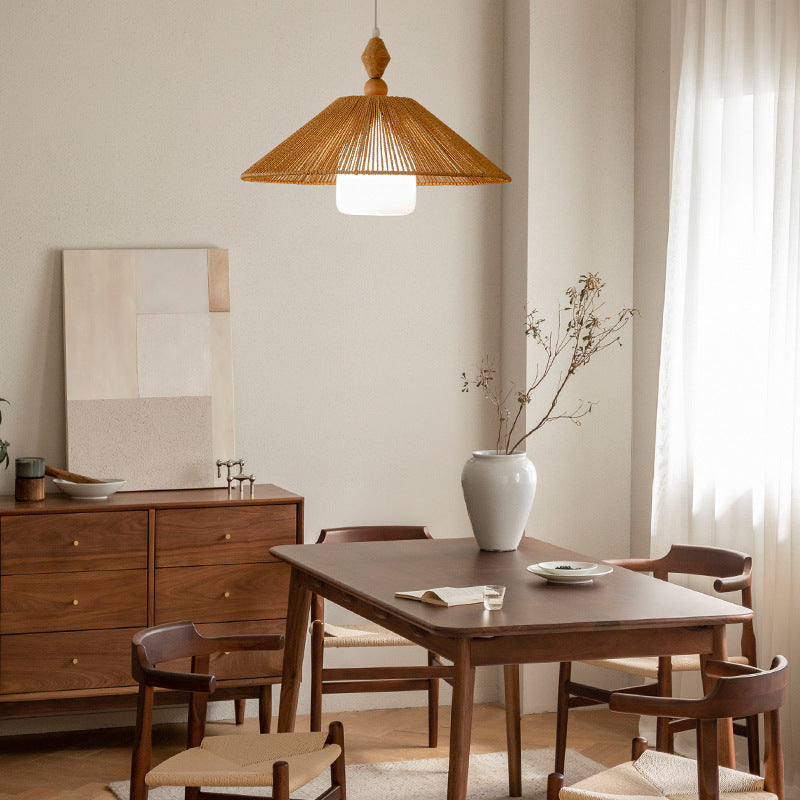 Woven Bamboo Pendant Light
