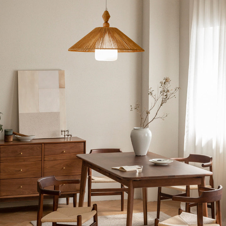 Woven Bamboo Pendant Light