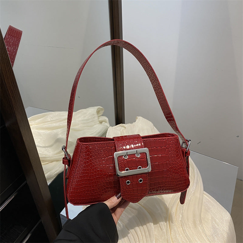 Croc-Embossed Handbag
