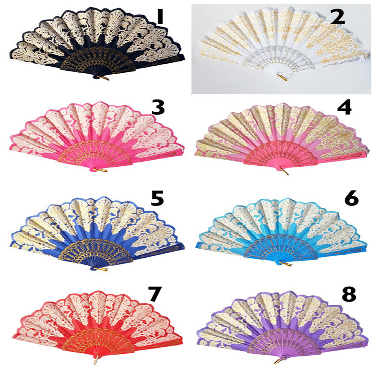 Ladies' elegant hand fan with intricate decorations Kalsten