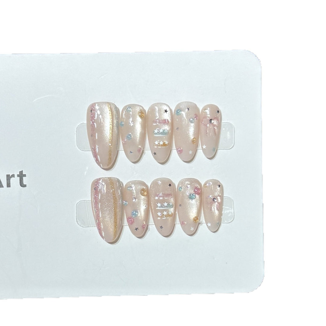 Starry Galaxy-Inspired Press-On Nail Art Set Kalsten
