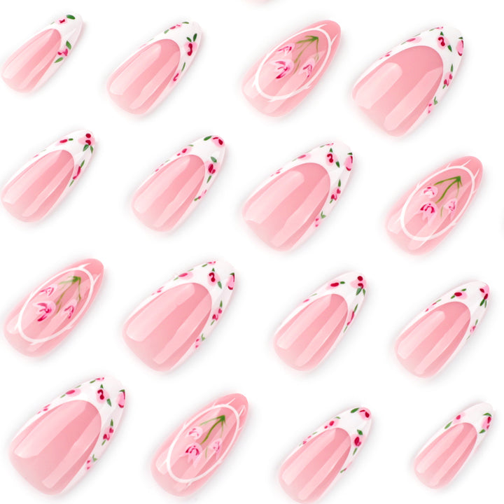 Artful Nail Extensions with Floral Design Kalsten