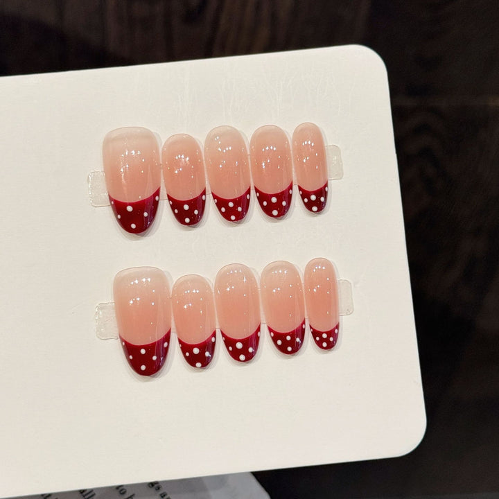 Artistic Ombre French Tip Press-On Nails