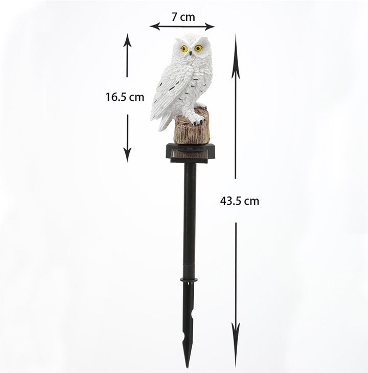 Realistic Solar-Powered Predator Owl Garden Stake With Motion Sensor Kalsten