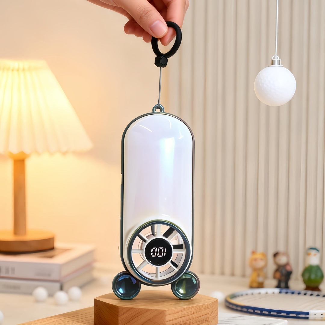 Women's Portable Mini Fan with Digital Display and Animal Ears Kalsten