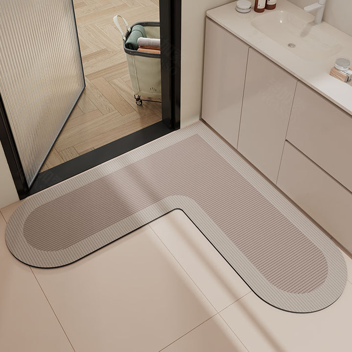 L-Shaped Non-Slip Bathroom Mat Kalsten
