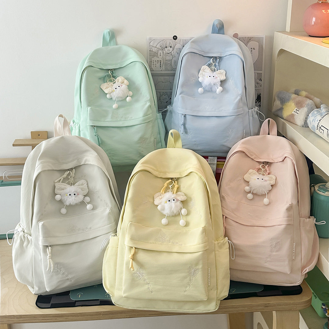 Cute Embroidered Multi-Pocket Backpack Kalsten