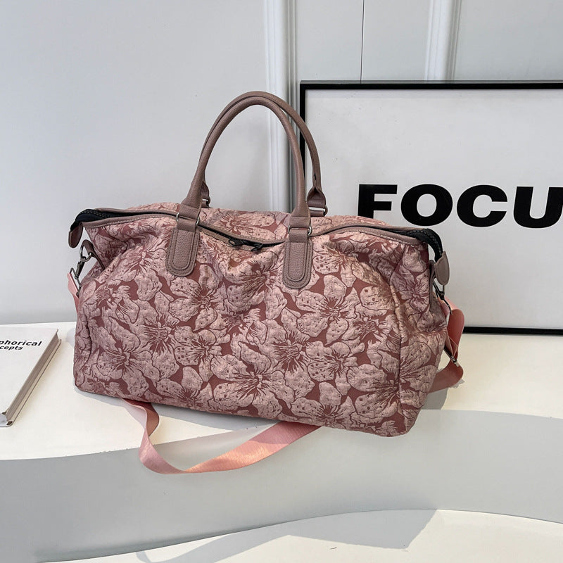 Stylish Floral Print Travel Duffel Bag Kalsten