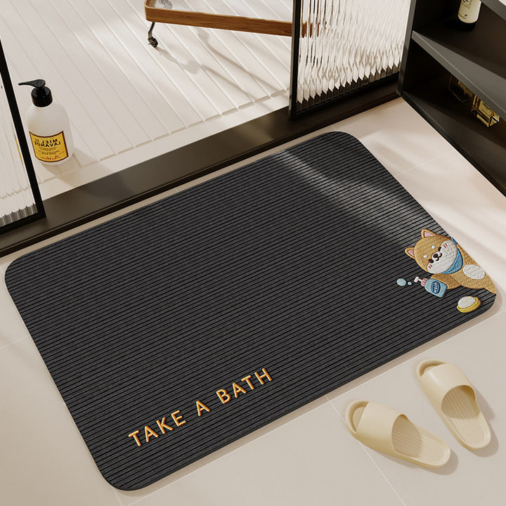 Playful Animal-Themed Bathroom Mat