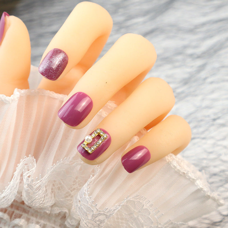 Elegant Rhinestone Embellished Press-On Nails