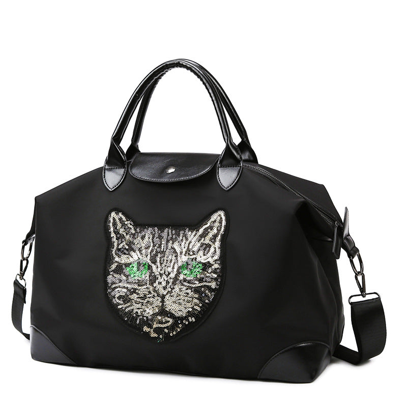Playful Cat-Themed Travel Duffel Bag