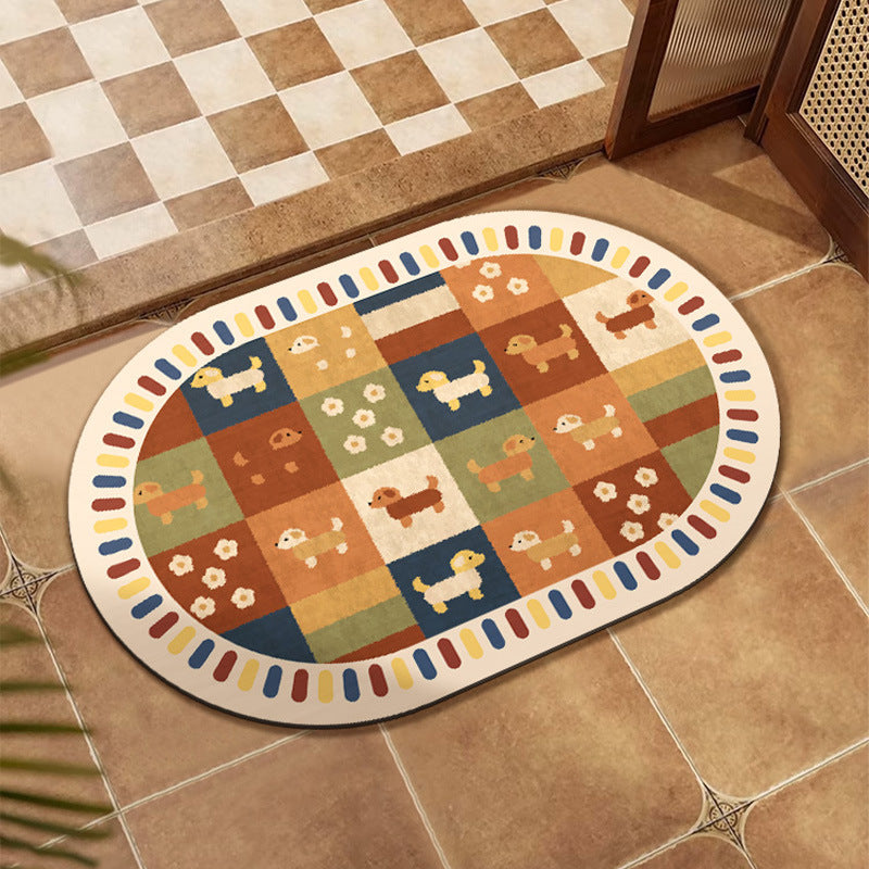Colorful Patchwork Design Floor Mat Kalsten