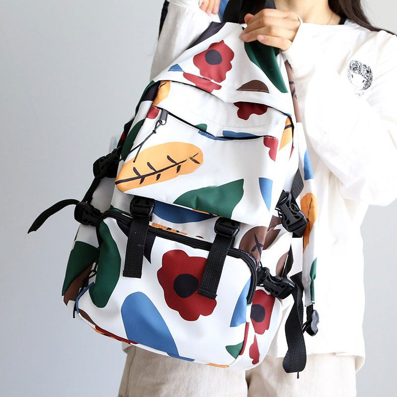 Floral Print Outdoor Backpack Kalsten