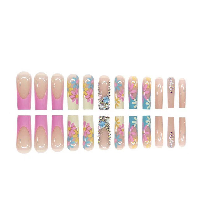 Floral Embellished Press-On Nail Set Kalsten