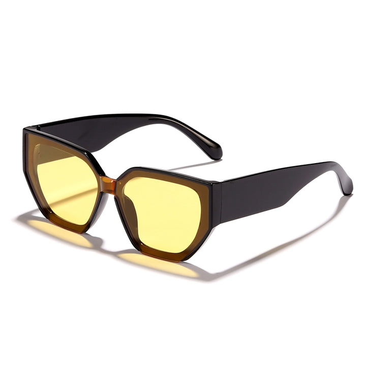 Women's fashionable oversized sunglasses with trendy hexagon design Kalsten