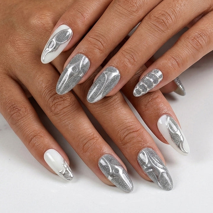 Complete Press-On Nail Art Kit with Gel and Tools