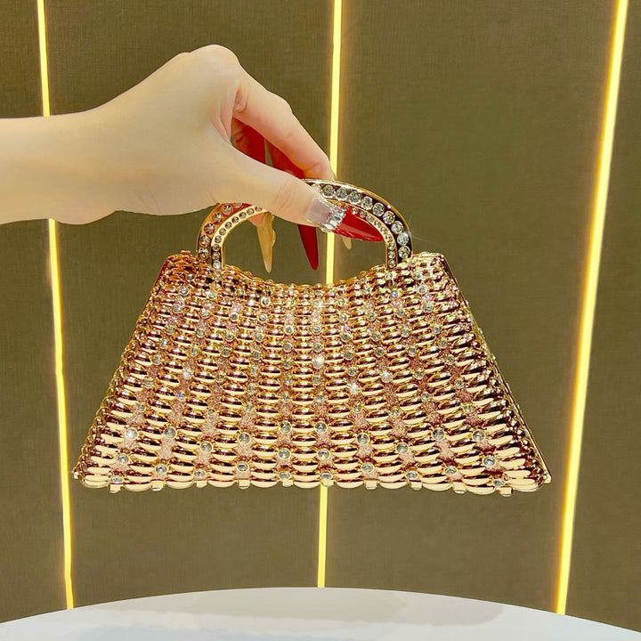 Rhinestone-Embellished Evening Handbag