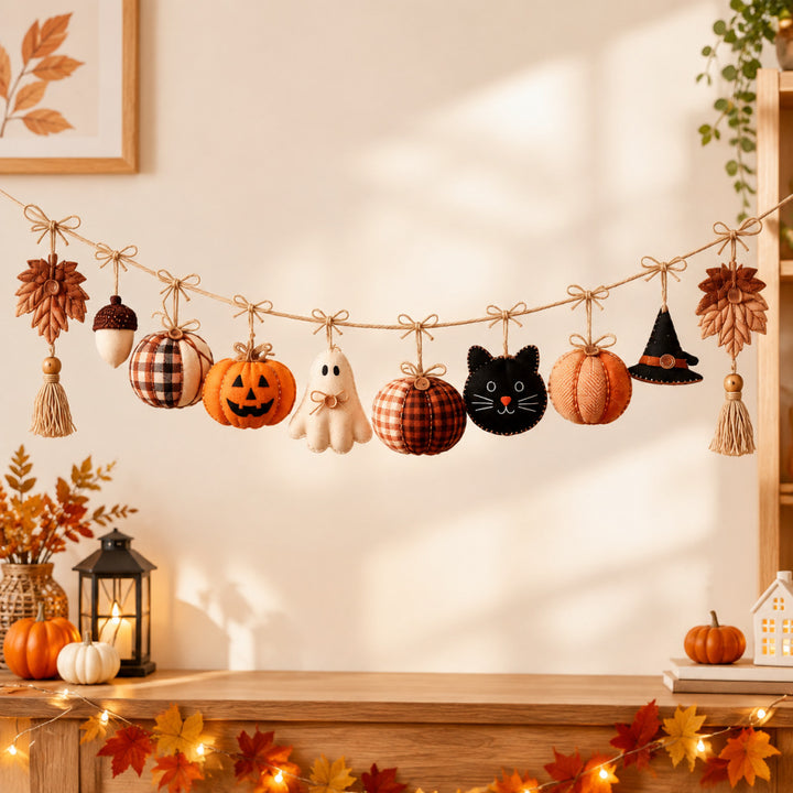 Festive Halloween-Themed Decorative Garland