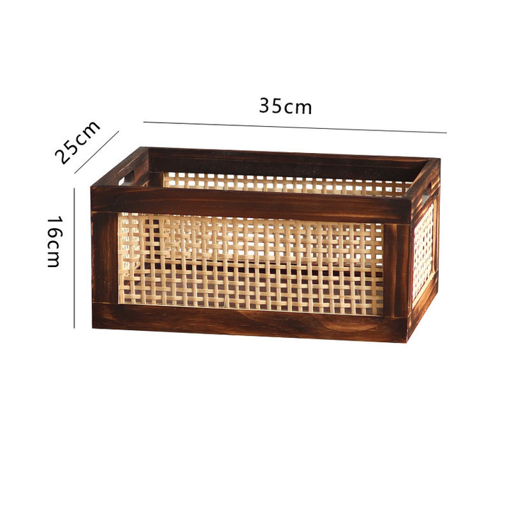 Storage basket made of natural wood Kalsten