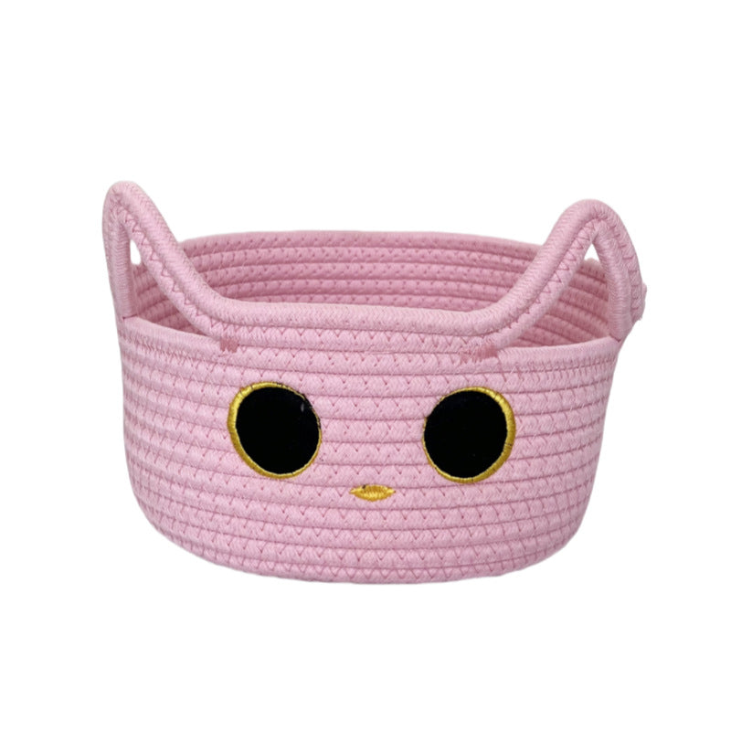 Ladies Playful Storage Basket with Cat Design Kalsten