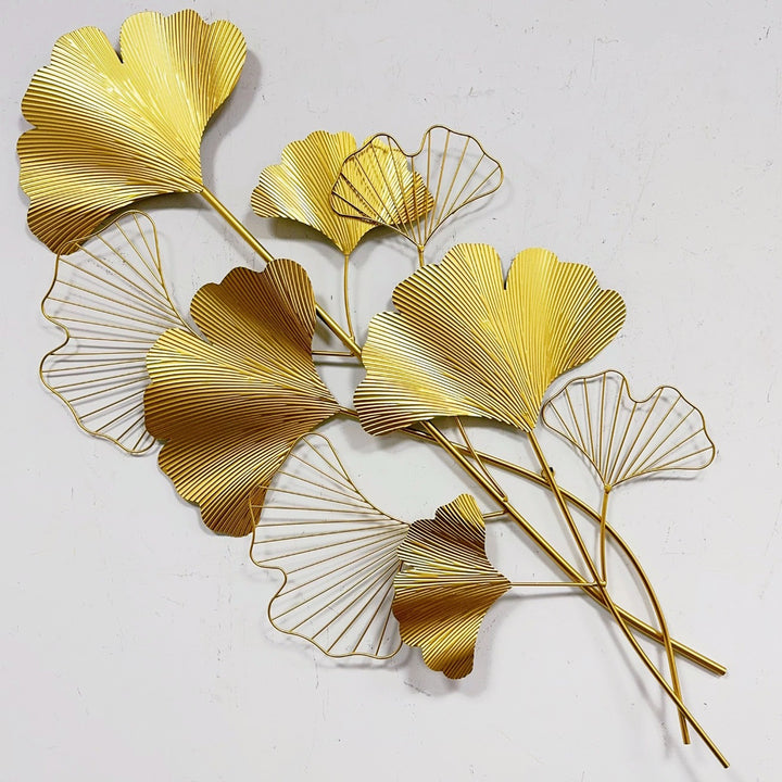 Decorative Metal Ginkgo Wall Sculpture Kalsten