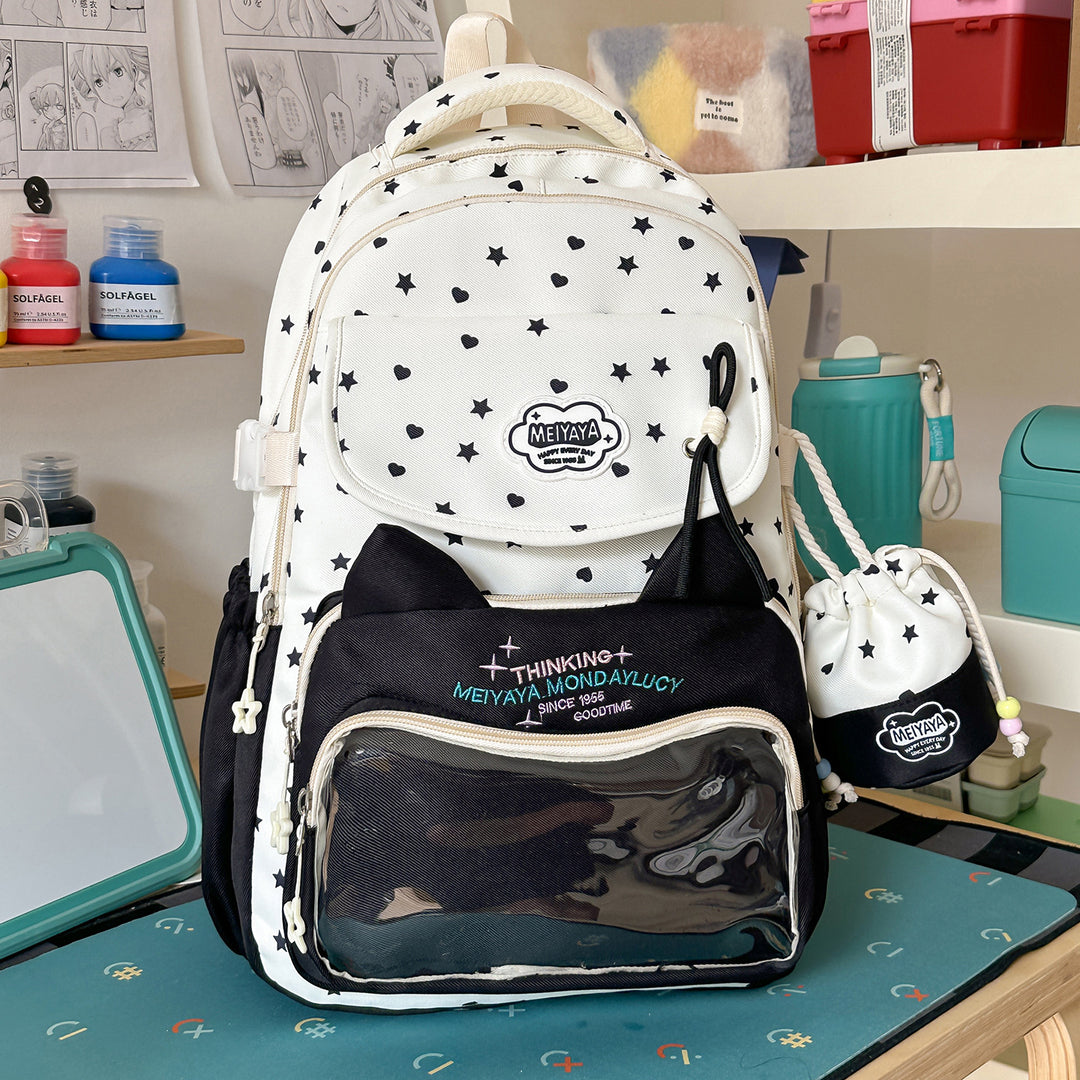 Stylish Water-Resistant Star-Patterned Backpack Kalsten