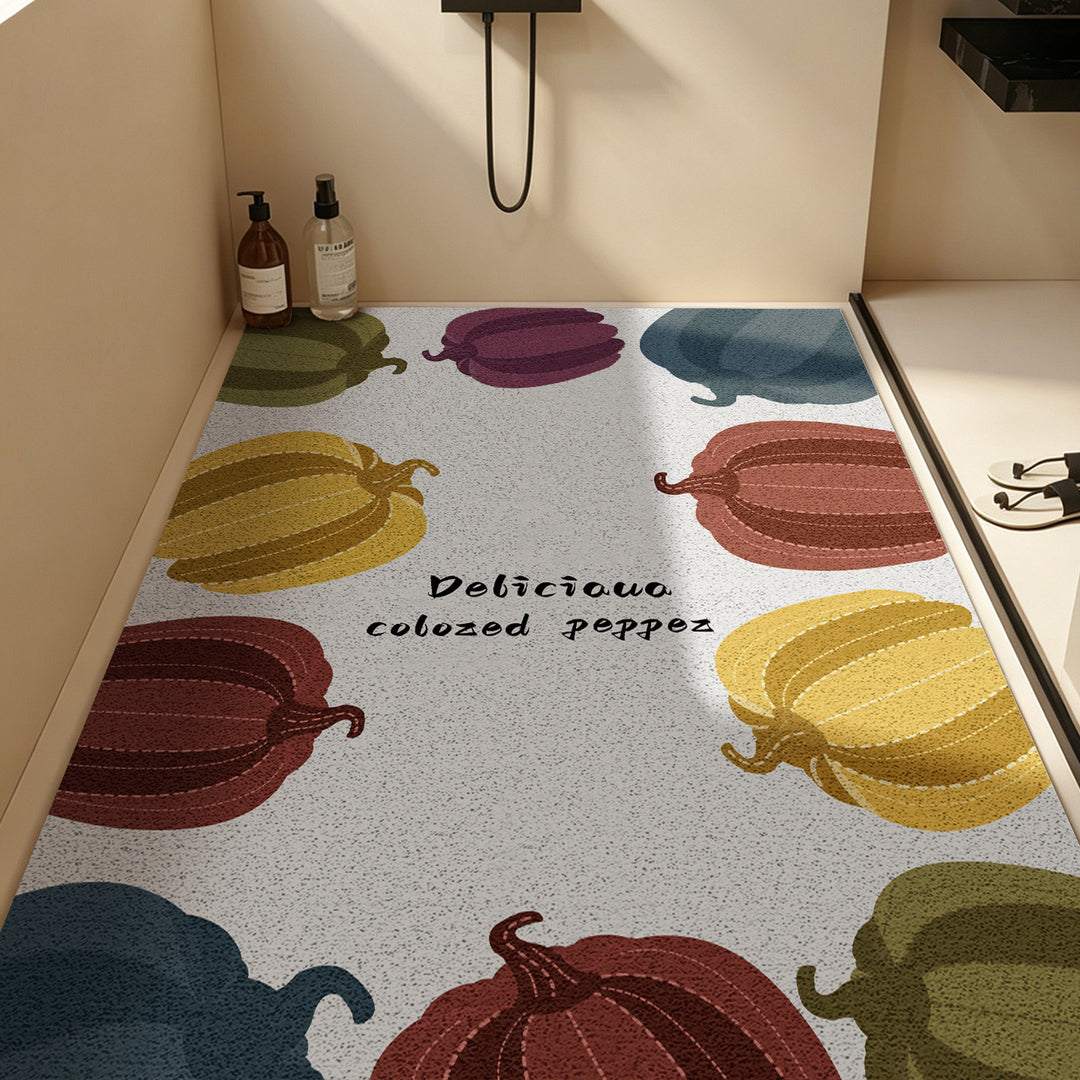Pumpkin-Themed Decorative Mat