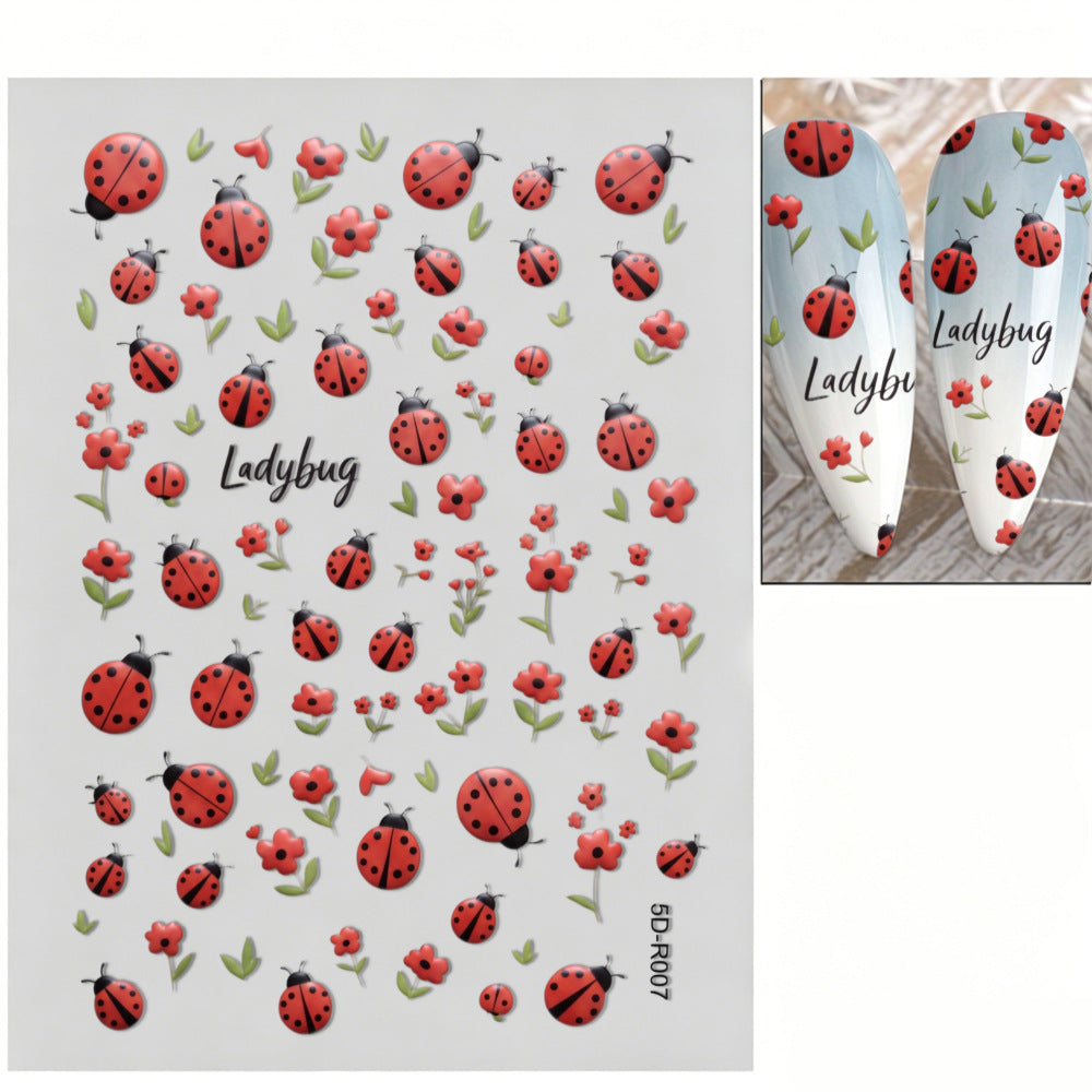 Ladybug Nail Art Sticker Set