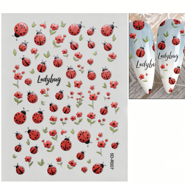 Ladybug Nail Art Sticker Set