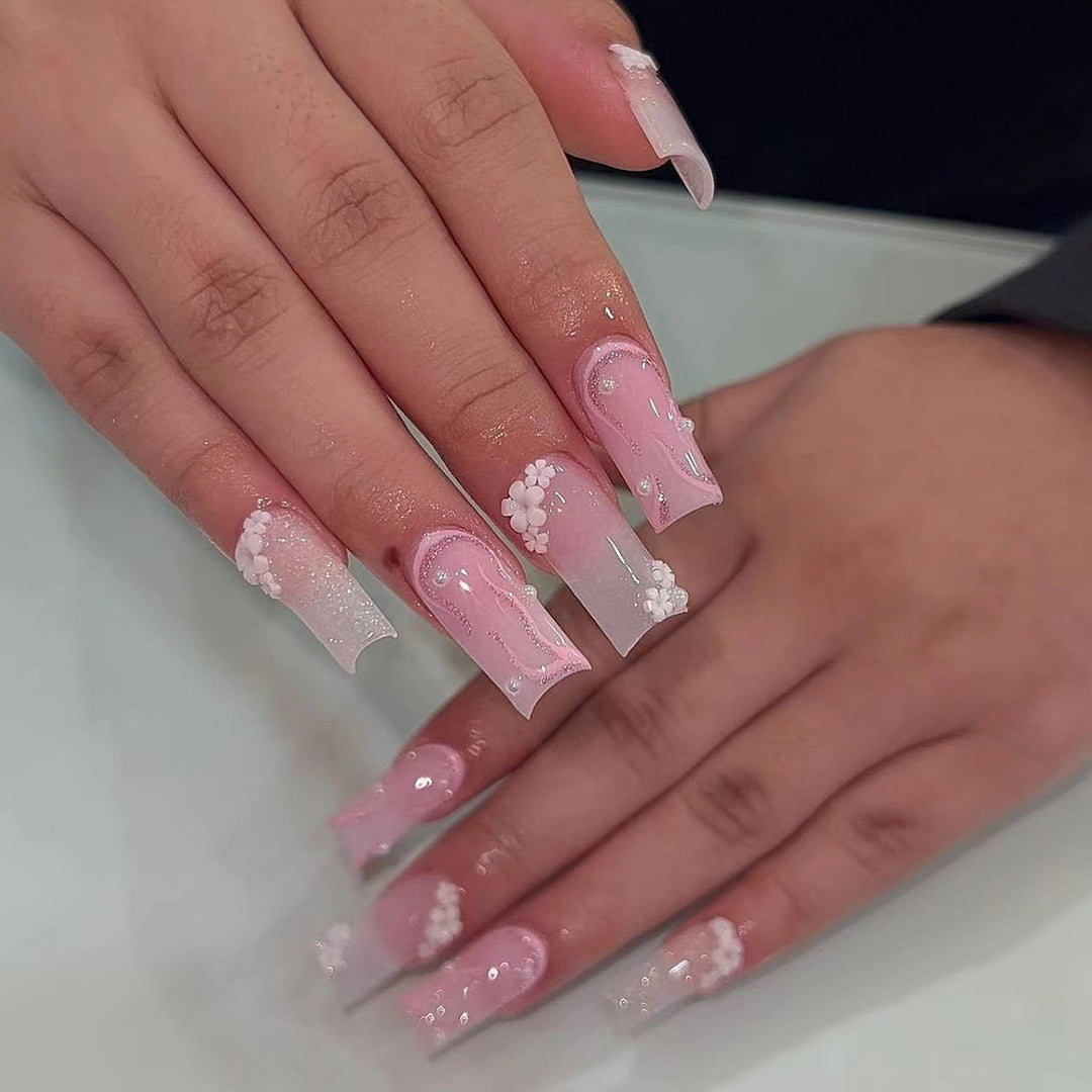 Decorative Floral Nail Art Extensions Kalsten