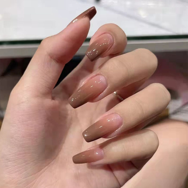 Ombre Coffin Nail Extensions
