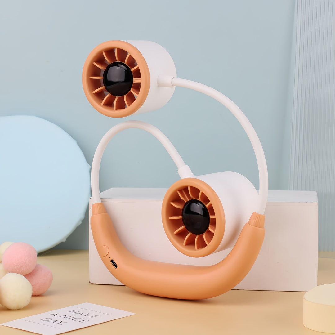 Women's portable neck fan with adjustable holder and quiet operation Kalsten