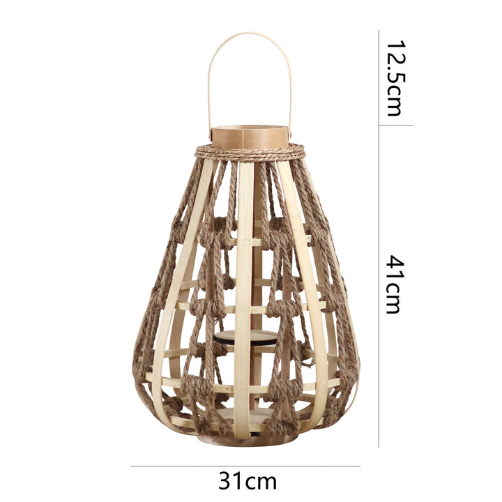 Decorative lantern made of rattan Kalsten