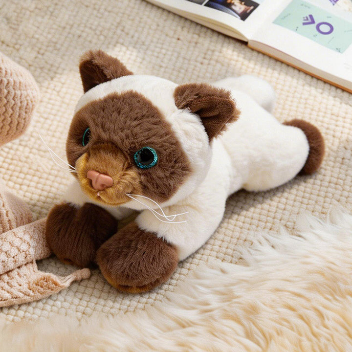 Lifelike Stretching Cat Plush Floor Cuddle Pillow Kalsten