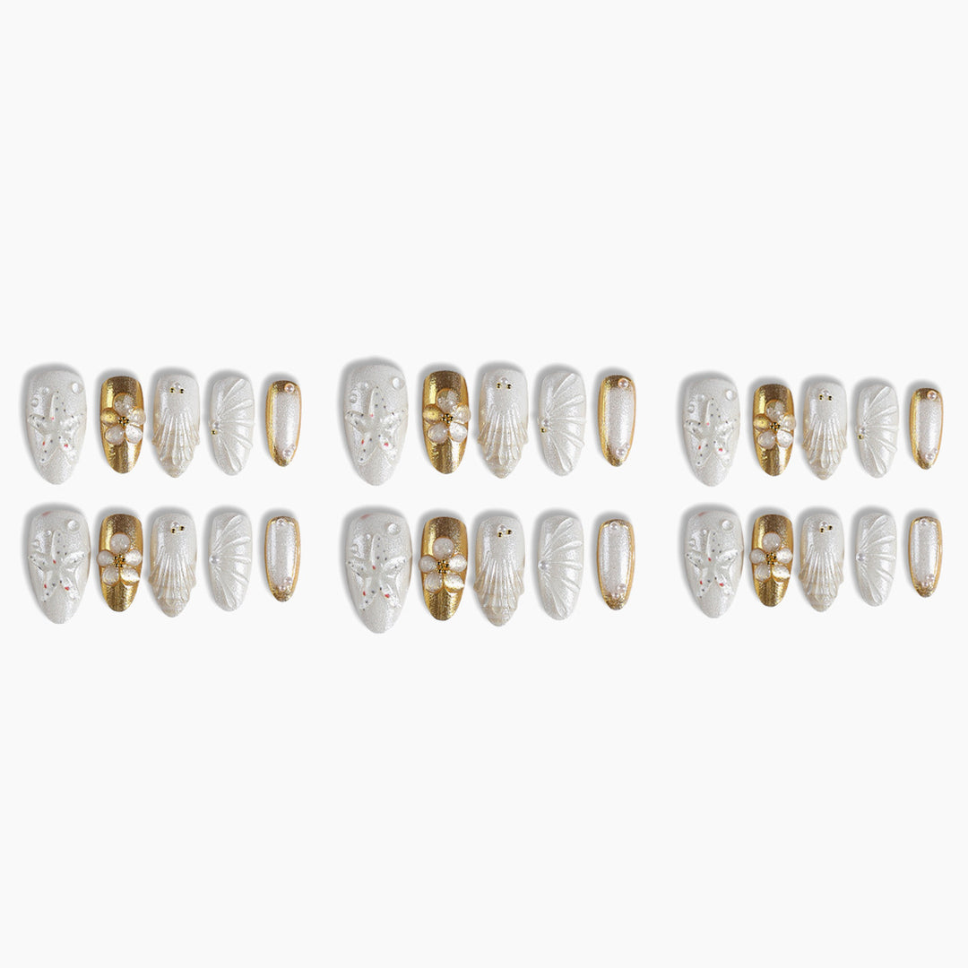 Acrylic nail set with luxurious glitter embellishments Kalsten