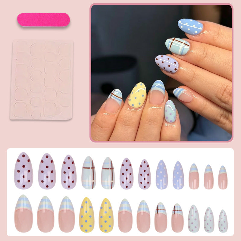 Artificial nail set with colorful patterns Kalsten