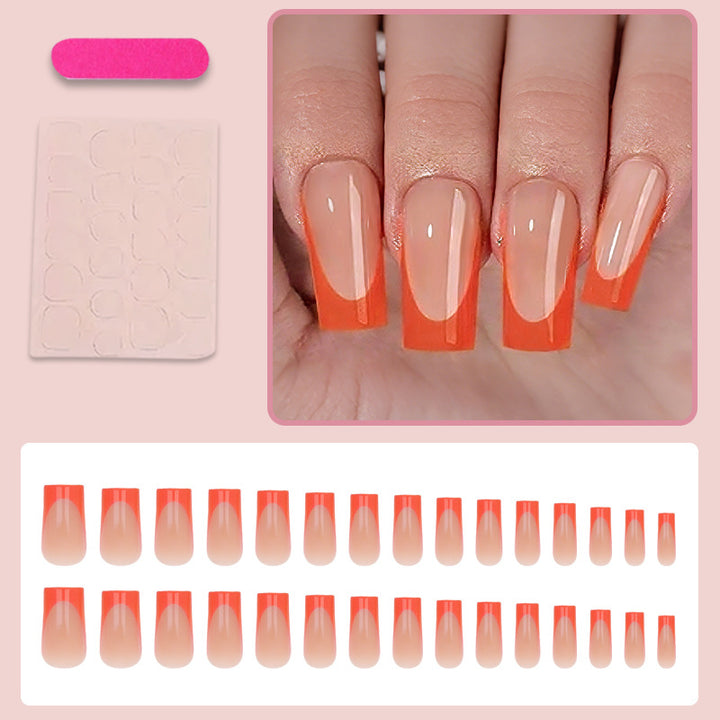 Acrylic nail set with stylish gradient and elegant designs Kalsten