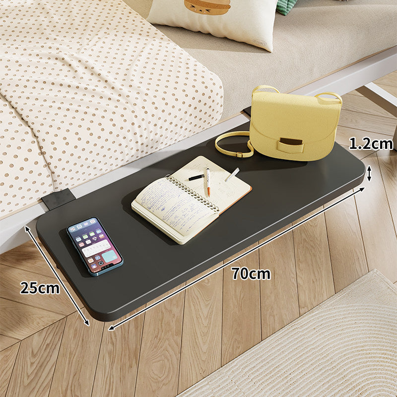 Clamp-On Floating Bedside Shelf with Bamboo Top and Slim Profile