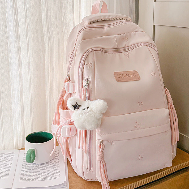 Stylish Multi-Pocket Backpack with Charm Kalsten
