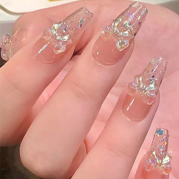 Glamorous artificial nails with moon and star motif Kalsten
