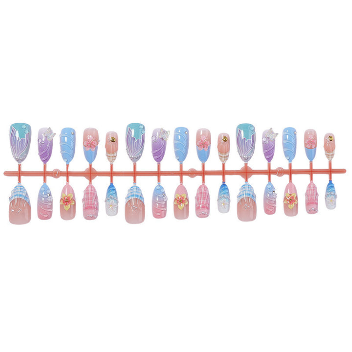 Creative nail art set with floral and colorful accents Kalsten