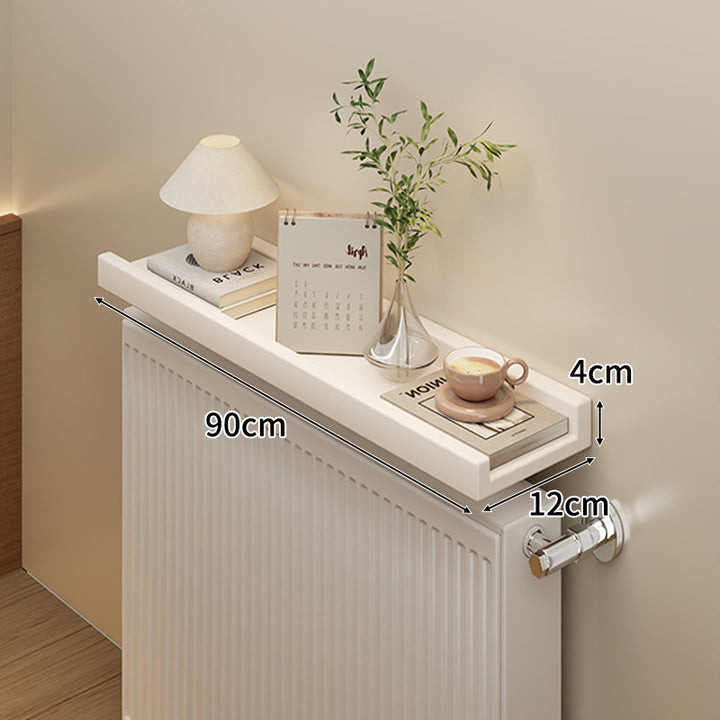 Long Slim Radiator Top Shelf Tray with Raised Edge and Heat‑Resistant Surface
