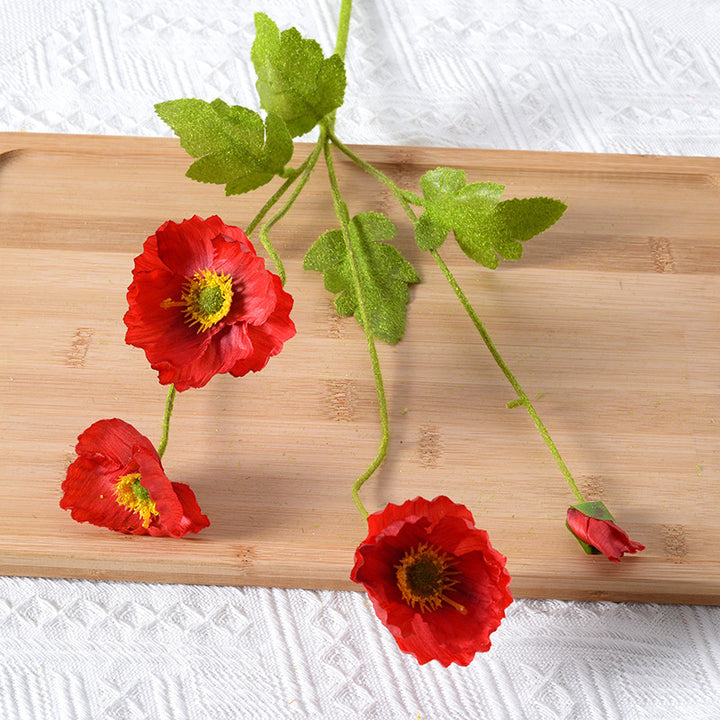 Artificial Poppy Floral Stem