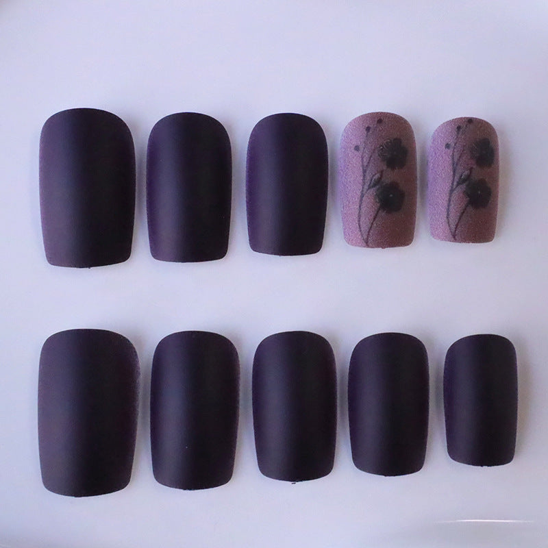 Elegant Floral Matte Nail Art Kalsten