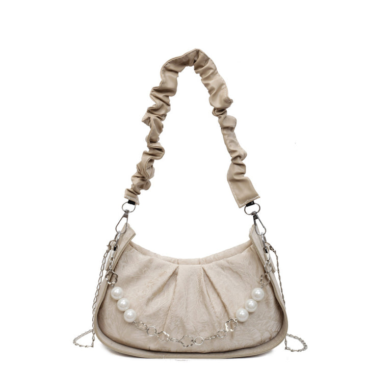 Elegant Pearl-Embellished Clutch