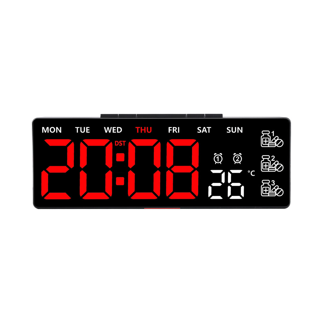 Digital Thermo Alarm Clock with Large LED Display Kalsten