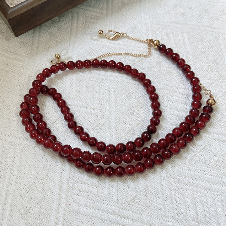 Fashionable jewelry band made of onyx beads Kalsten